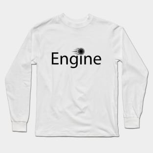 Engine typography design Long Sleeve T-Shirt